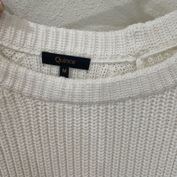 Quince 100% Cotton Women's White  Sweater - Picture 7 of 9